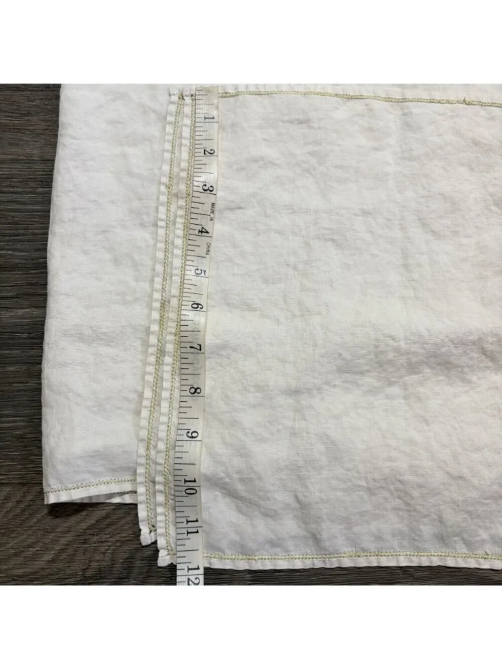 Vintage White Linen Tablecloth Napkins Hand Stitched Parrot Embroidery Tropical